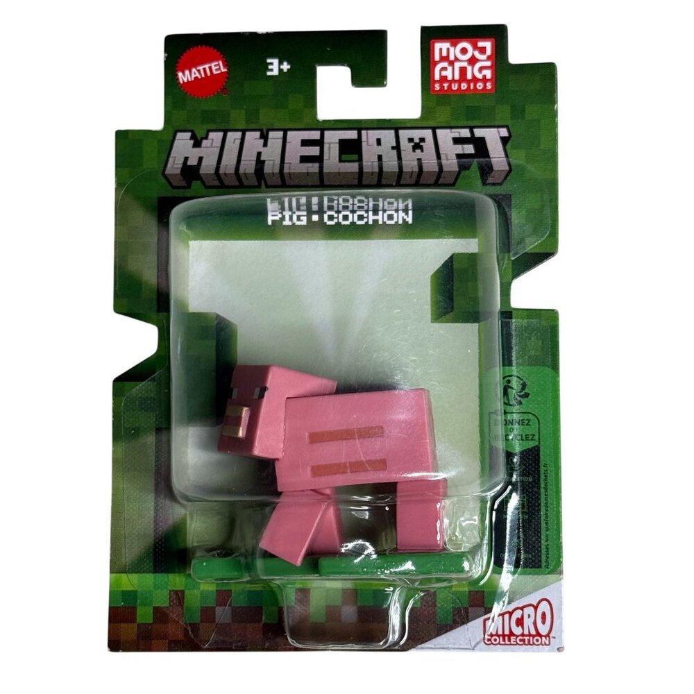 Minecraft Pig Figure Mattel Micro Collection Toy New